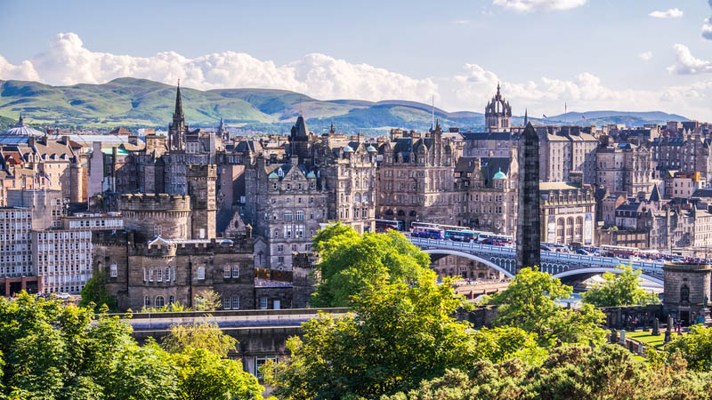 Edinburgh city from Calton Hill.